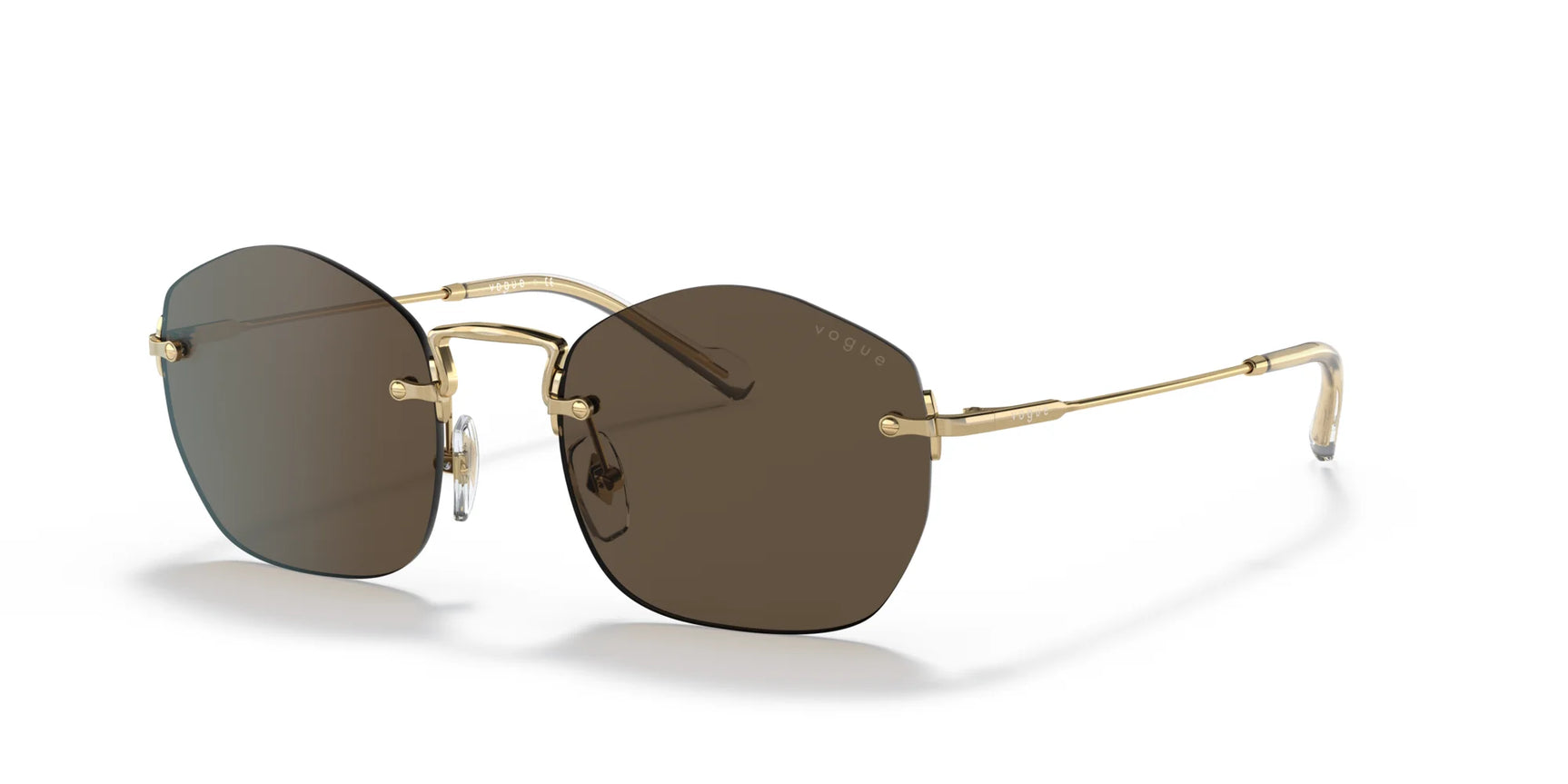 Vogue VO4216S Sunglasses Brushed Gold / Dark Brown