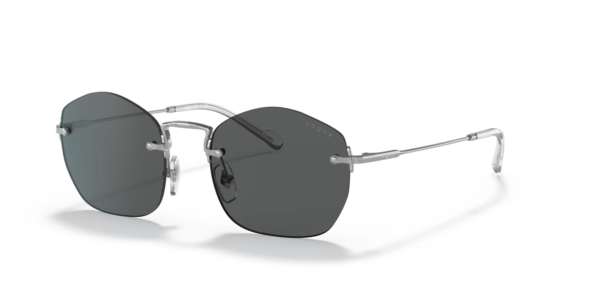 Vogue VO4216S Sunglasses Brushed Silver / Dark Grey
