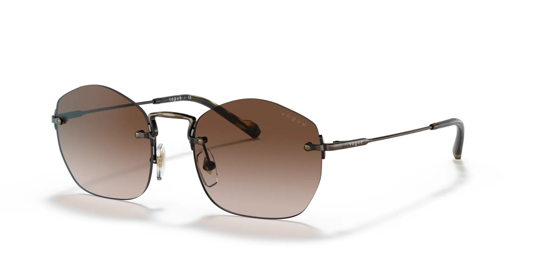 Vogue VO4216S Sunglasses Gold Antique / Brown Gradient