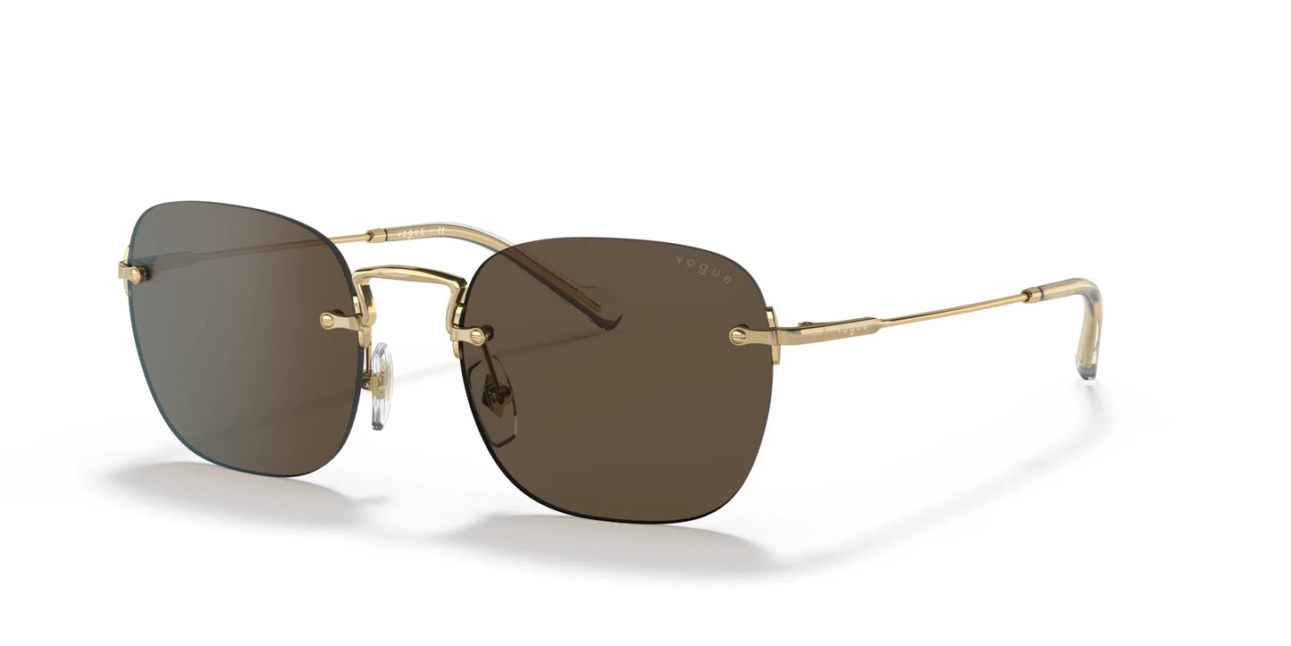 Vogue VO4217S Sunglasses Brushed Gold / Dark Brown