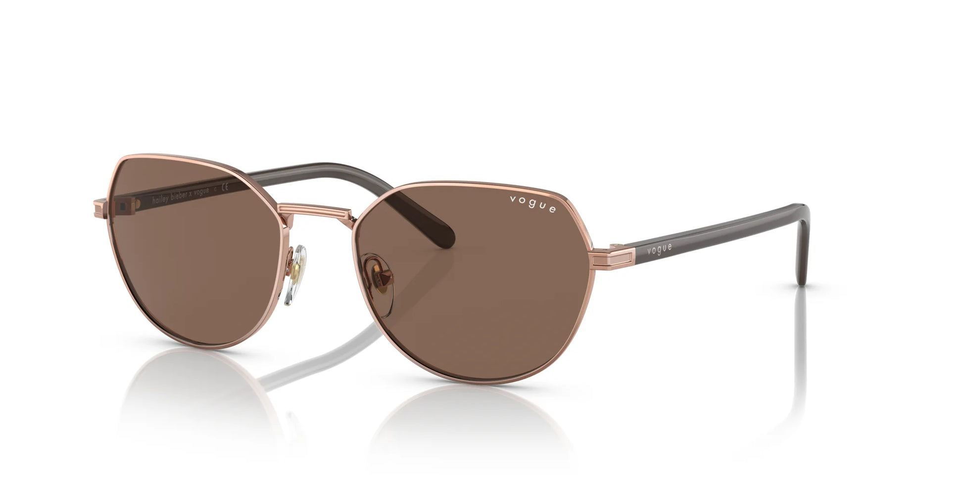 Vogue VO4242S Sunglasses Rose Gold / Dark Brown