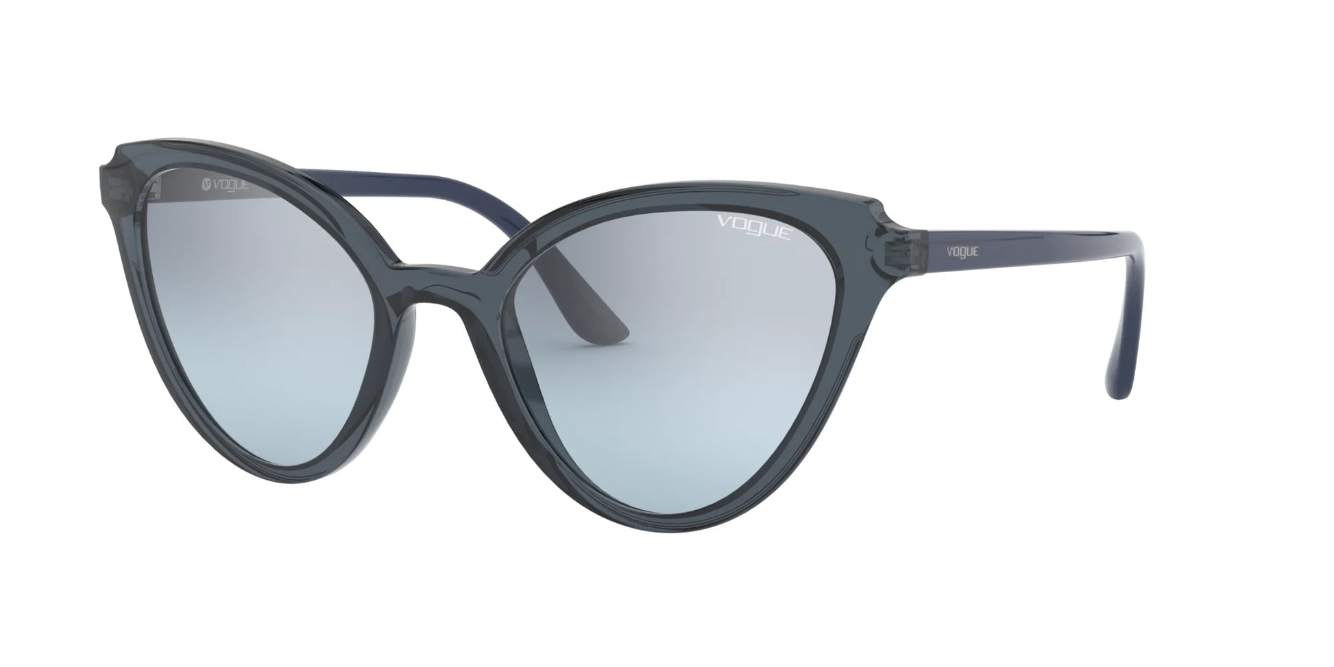 Vogue VO5294S Sunglasses Top Transparent Blue / Blue / Light Azure Mirror Gradient Black