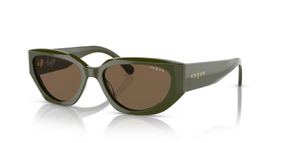 Vogue VO5438S Sunglasses Hunter Green / Dark Brown