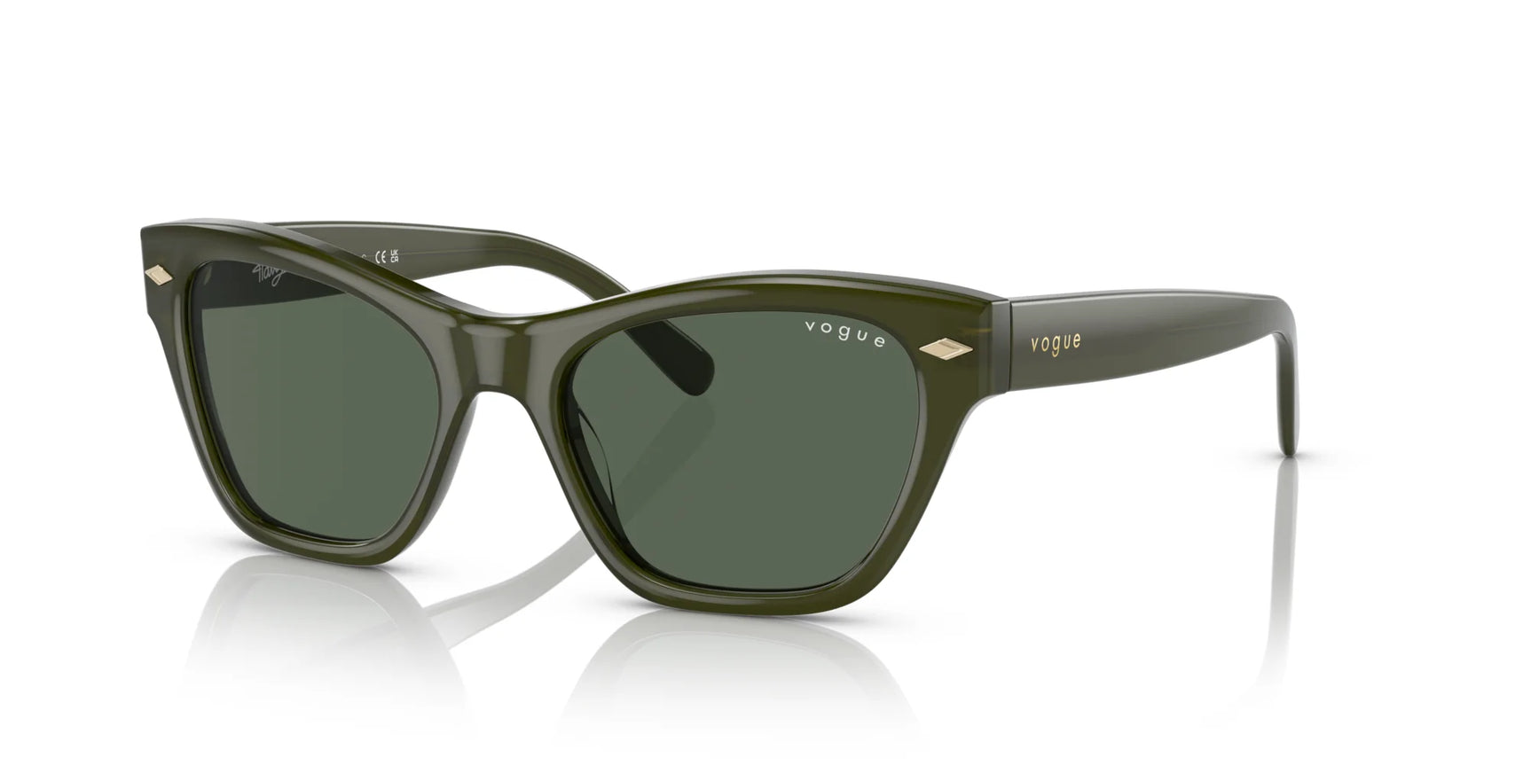 Vogue VO5445S Sunglasses Opal Green / Dark Green