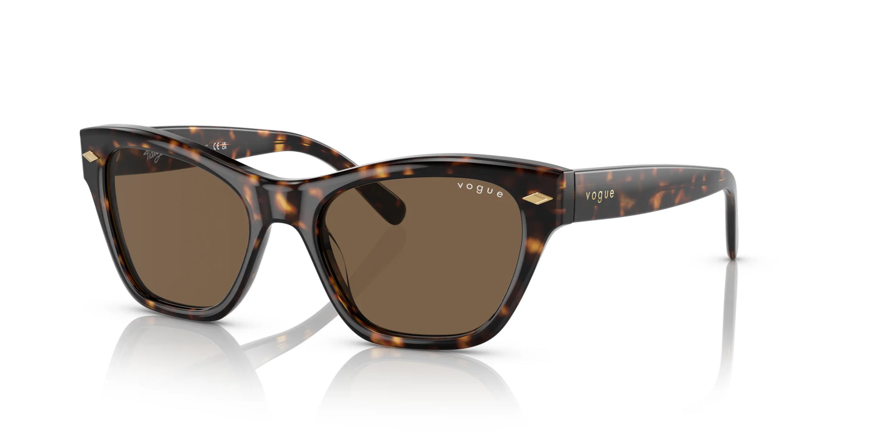 Vogue VO5445S Sunglasses Dark Havana / Dark Brown