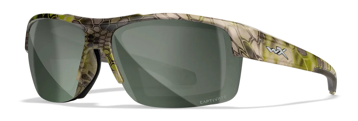 Wiley X Compass Safety Glasses Kryptek® Altitude® / CAPTIVATE™ Polarized Platinum Flash