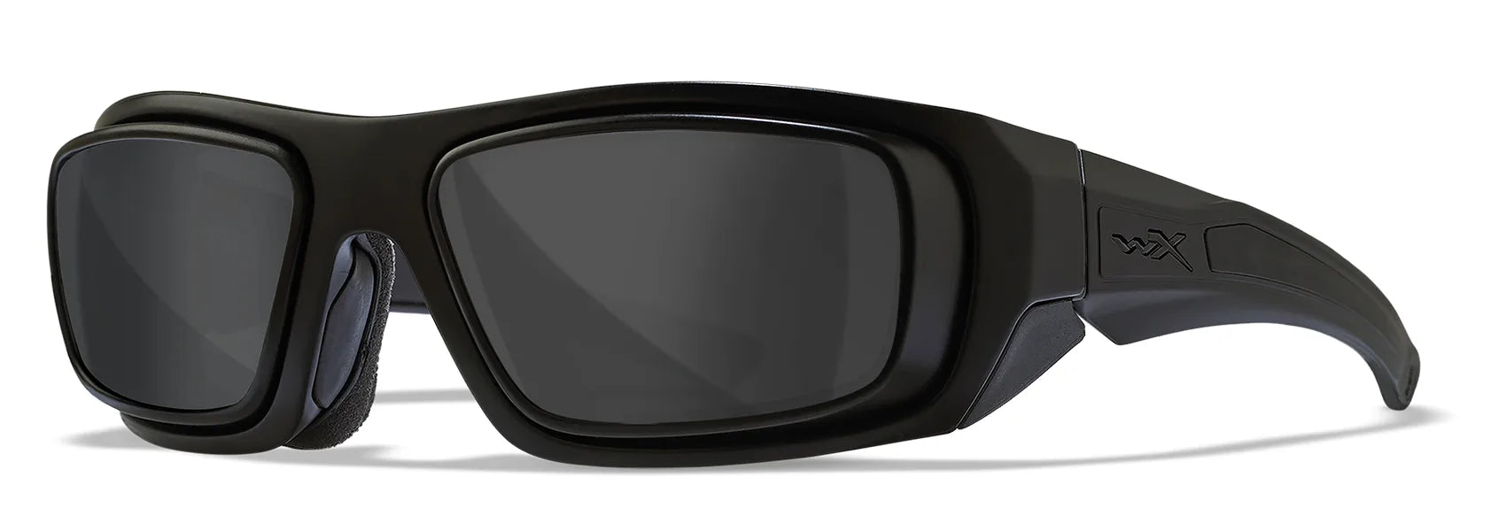 Wiley X Enzo Safety Glasses Matte Black with Rx Rim / Smoke Grey