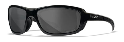 Wiley X Wave Sunglasses Gloss Black / CAPTIVATE™ Polarized Grey
