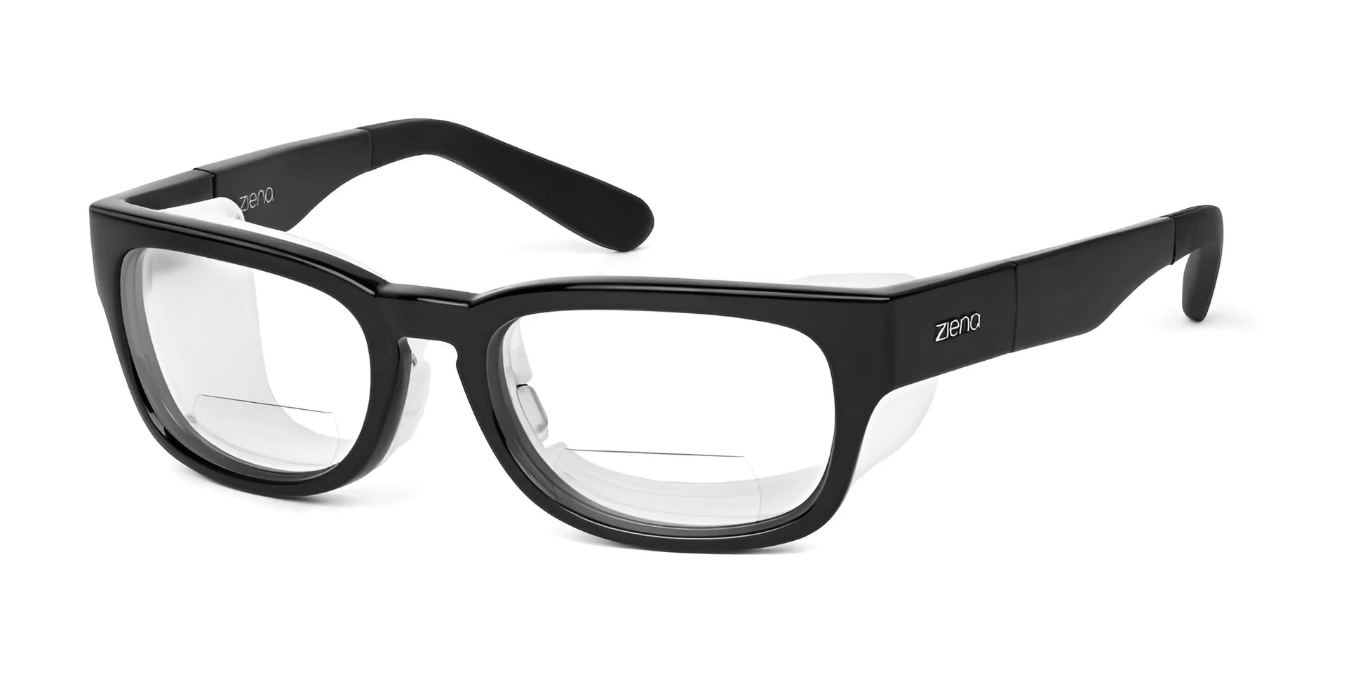 Ziena Kai Eyeglasses Glossy Black / Clear +2.50 / Frost