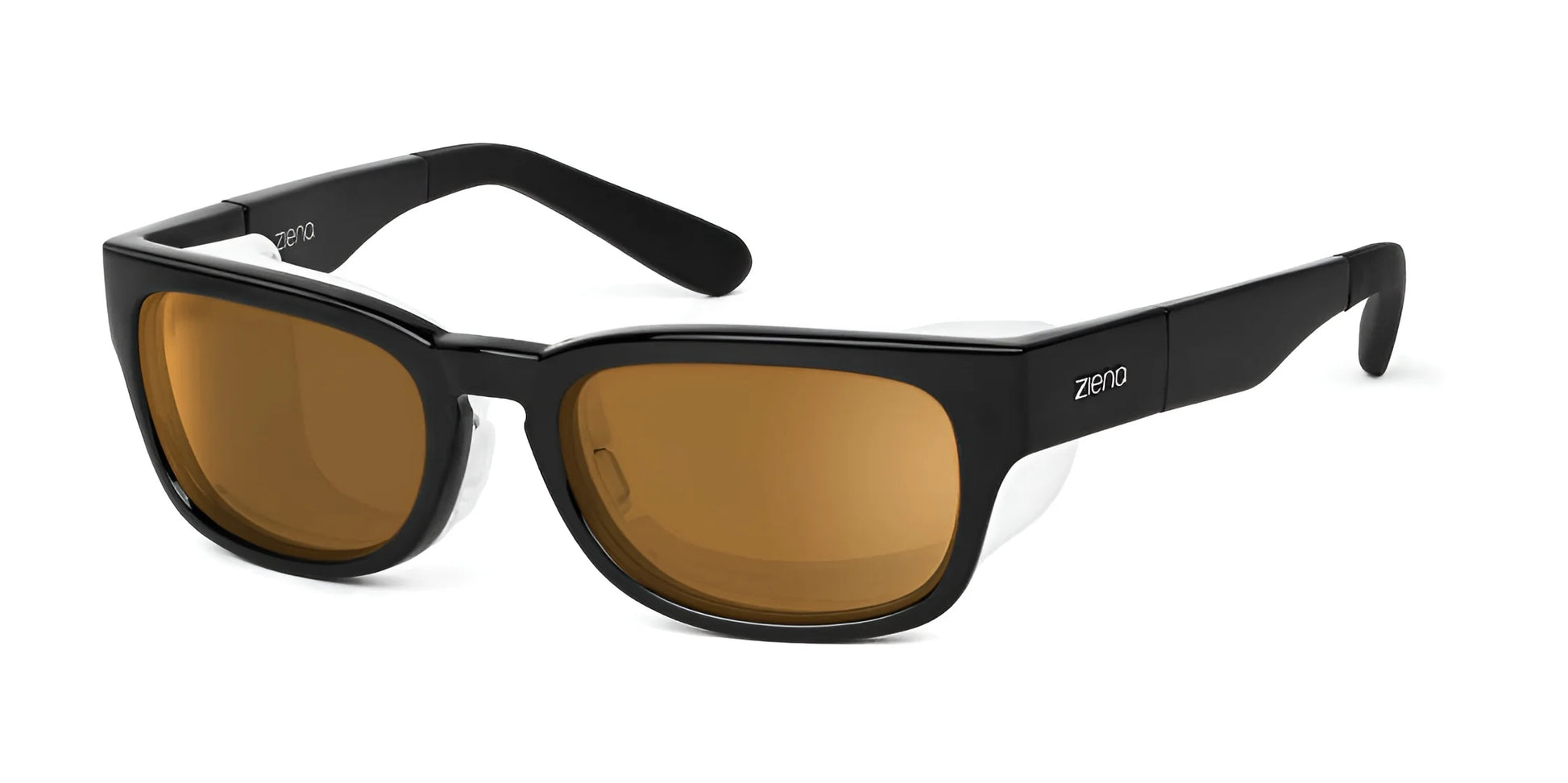 Ziena Kai Sunglasses Glossy Black / Polarized Copper / Frost