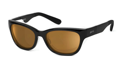Ziena Marina Sunglasses Glossy Black / Polarized Copper / Frost