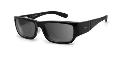 Ziena Nereus Sunglasses Glossy Black / Polarized Gray / Frost THICK version (deeper below eyes)