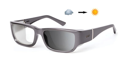Ziena Nereus Sunglasses Titan / DARKshift™ Photochromic - Clr to DARK Gray / Frost THICK version (deeper below eyes)