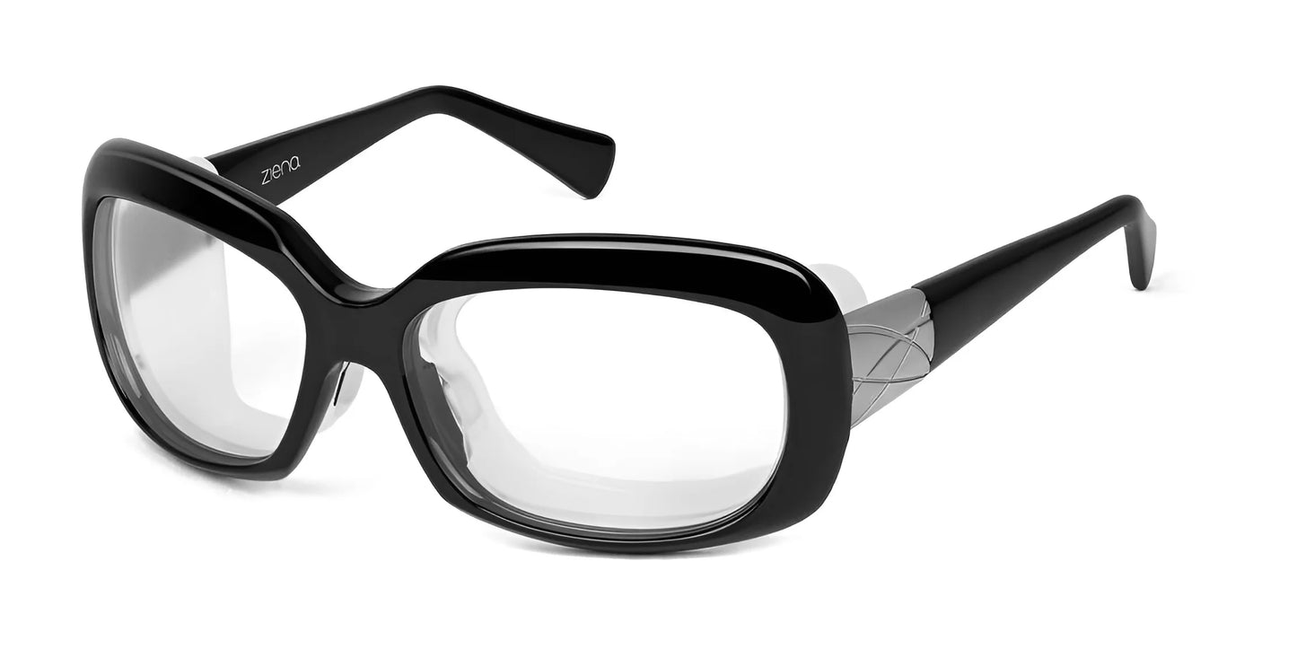Ziena Oasis Eyeglasses Glossy Black / Clear / Frost
