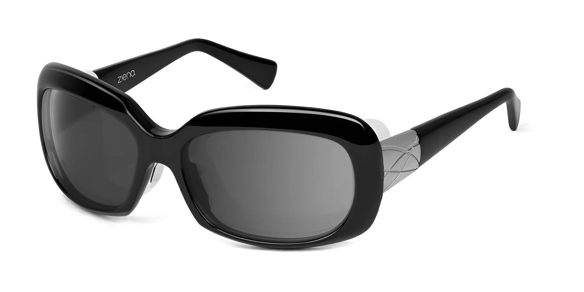 Ziena Oasis Sunglasses Glossy Black / Ultra Dark (0.5%) / Frost