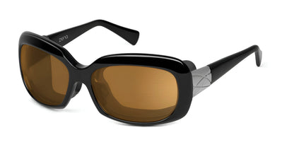 Ziena Oasis Sunglasses Glossy Black / Polarized Copper / Black