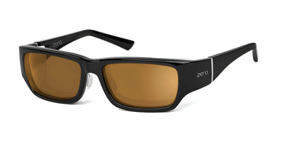 Ziena Seacrest Sunglasses Glossy Black / Polarized Copper / Frost