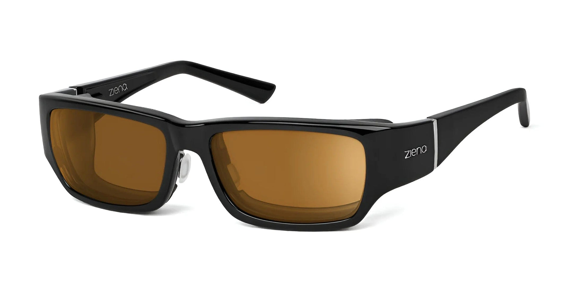 Ziena Seacrest Sunglasses Glossy Black / Polarized Copper / Black