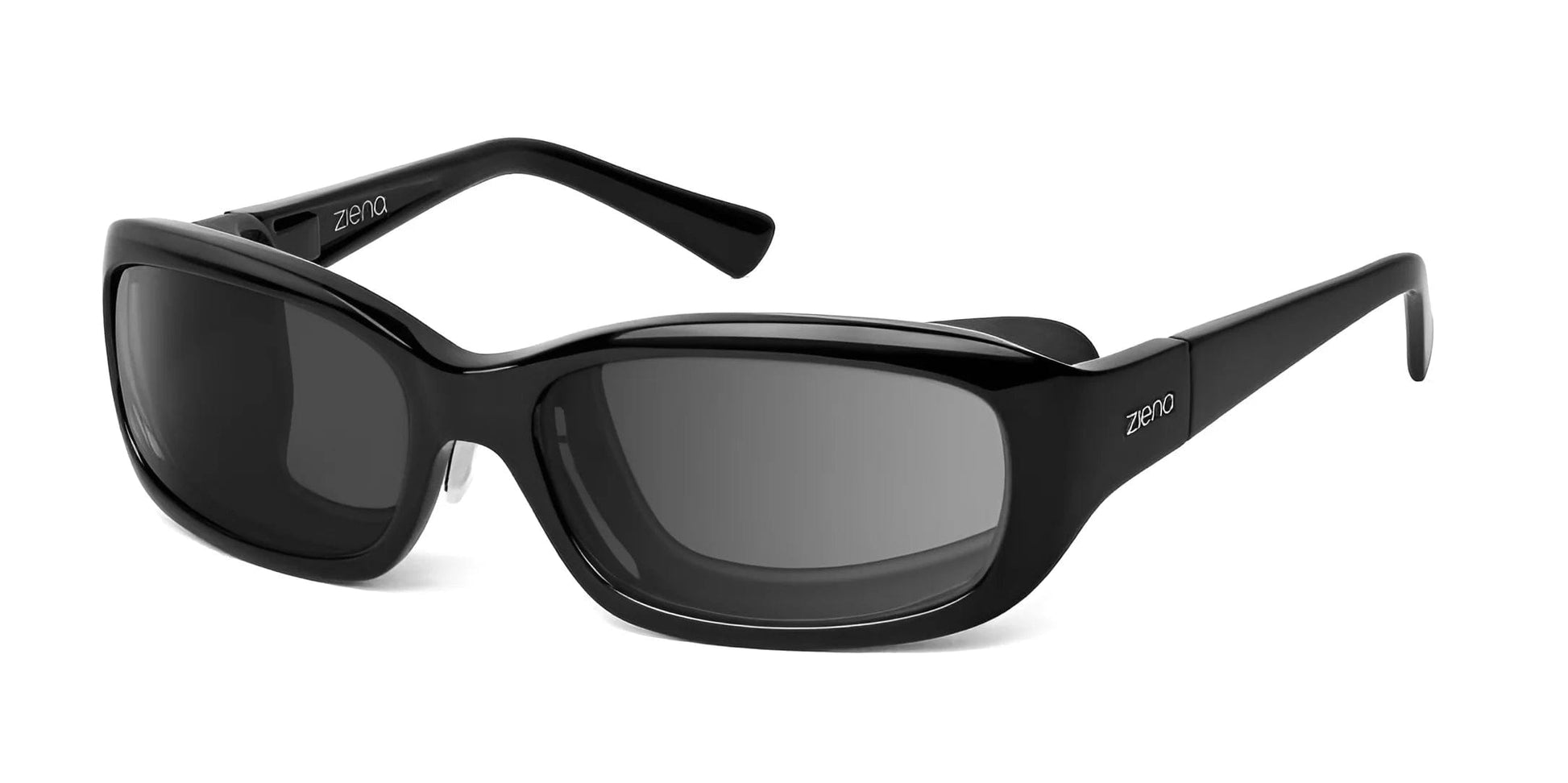 Ziena Verona Sunglasses Glossy Black / DARKshift™ Photochromic - Clr to DARK Gray / Black