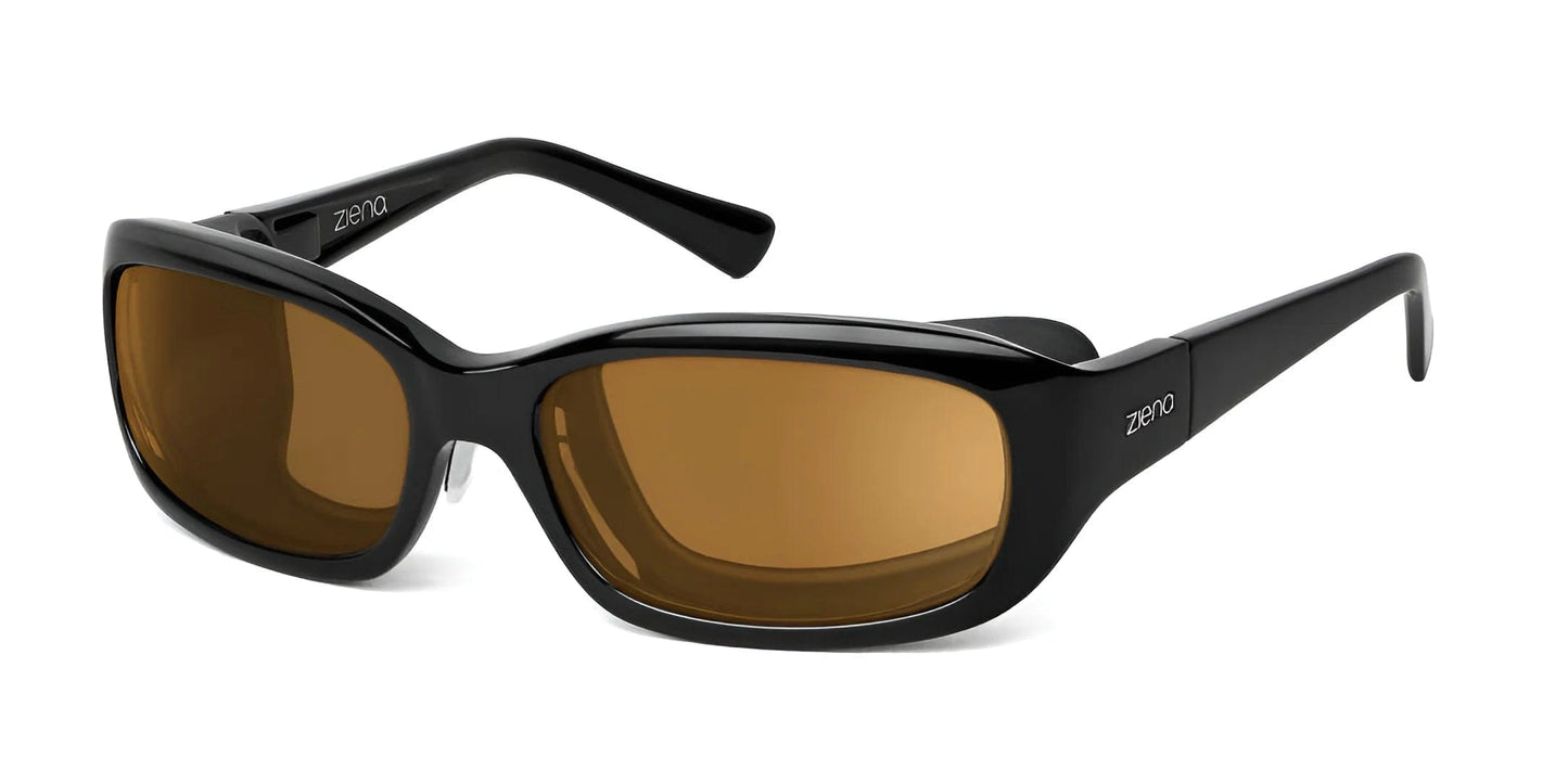 Ziena Verona Sunglasses Glossy Black / Polarized Copper / Black